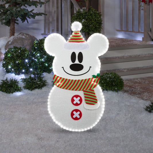 Holiday Flat Tastics Mickey Stylized Snowman 45" Disney lifestyle