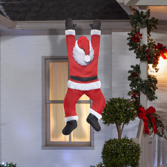 Realistic Hanging Santa Christmas Décor, 59-Inch, Indoor/Outdoor Christmas Décor lifestyle