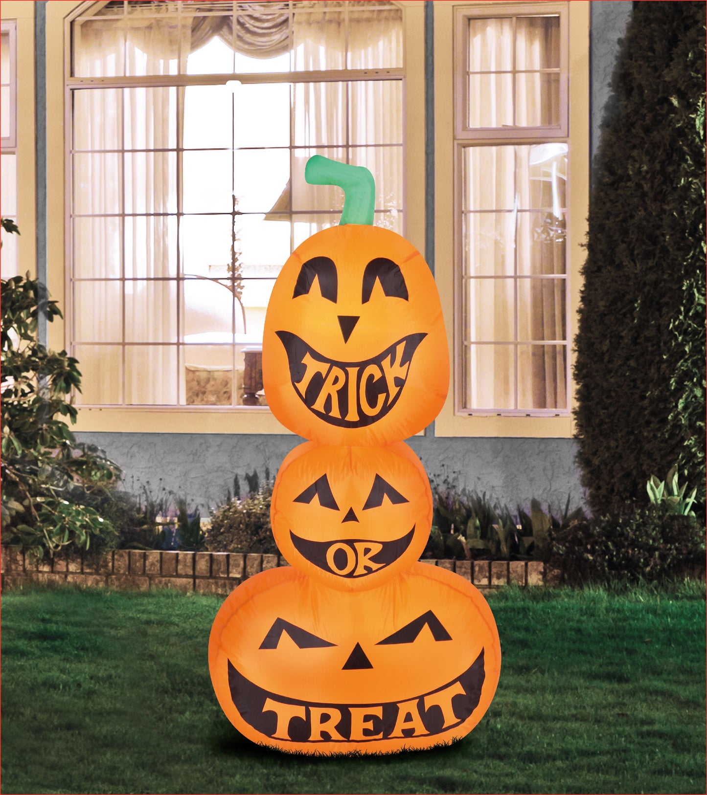 3.5' Inflatable Pumpkin Stack lifestyle