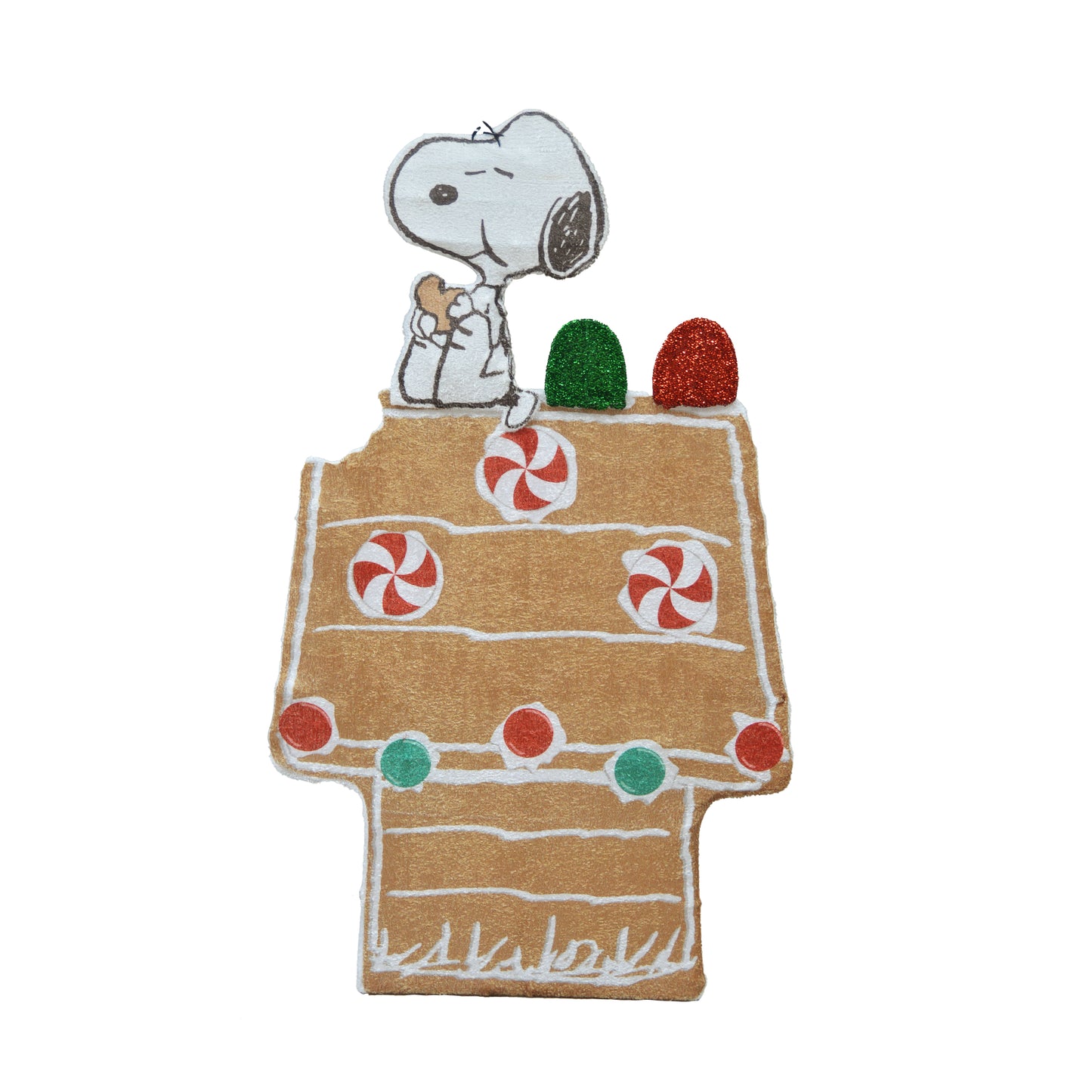 Peanuts 36in Peanuts L2D LED PreLit Snoopy and Gingerbread Doghouse image 5