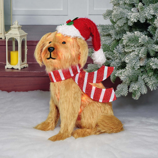 24-Inch Plush Golden Poodle Christmas Décor image 2