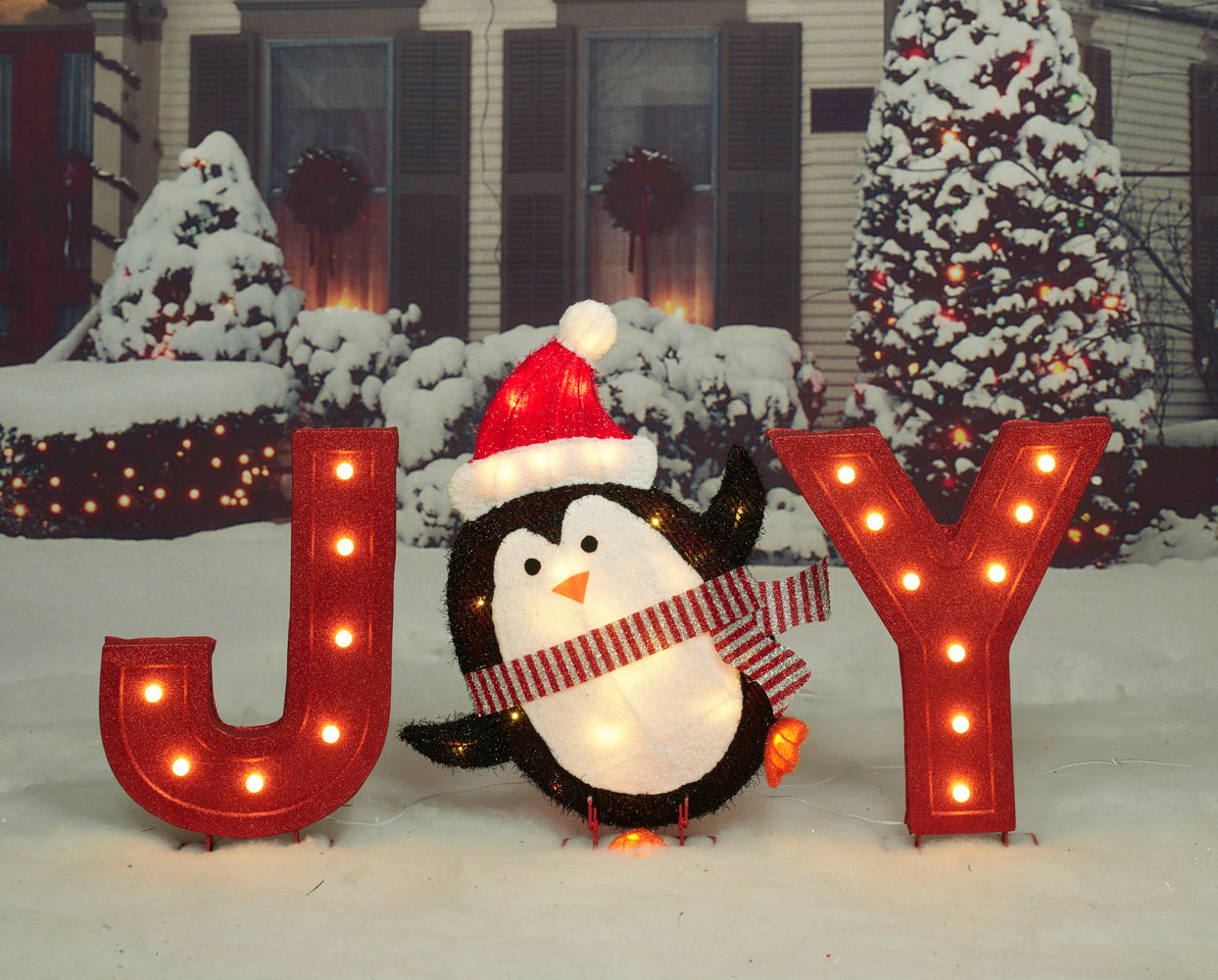 18-1/2-Inch LED Joy Sign Sculpture Christmas Décor image 6