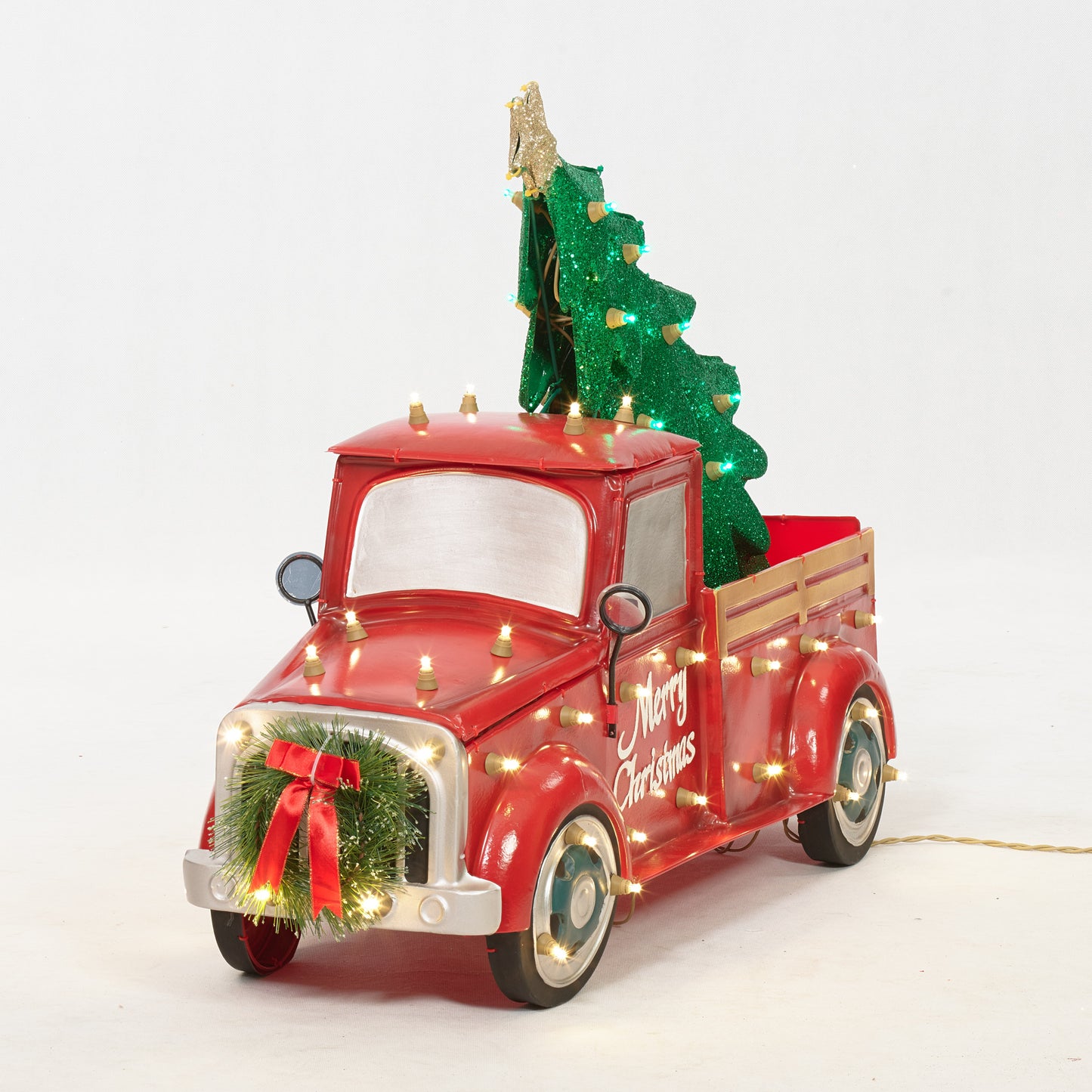 28-Inch LED Truck with Christmas Tree Sculpture image 5