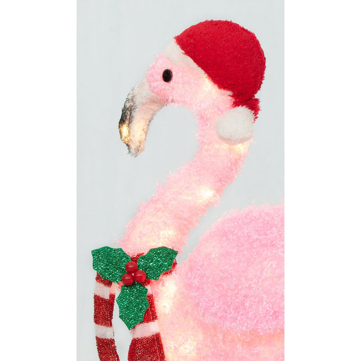 32-Inch Plush Flamingo Christmas Décor image 6