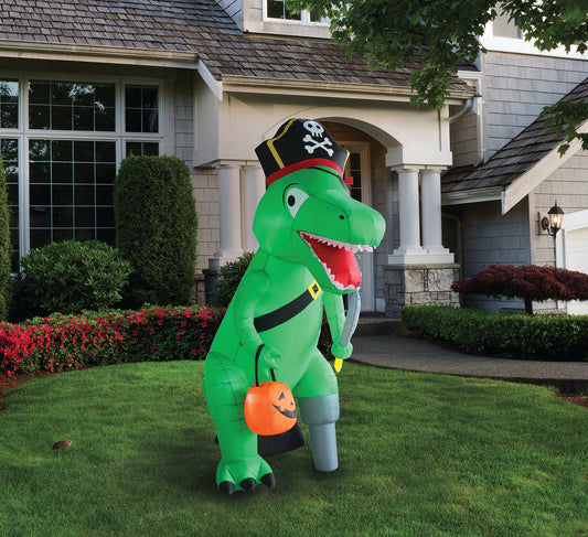 A Holiday Company 8ft Inflatable Dino Pirate, 8 ft Tall lifestyle