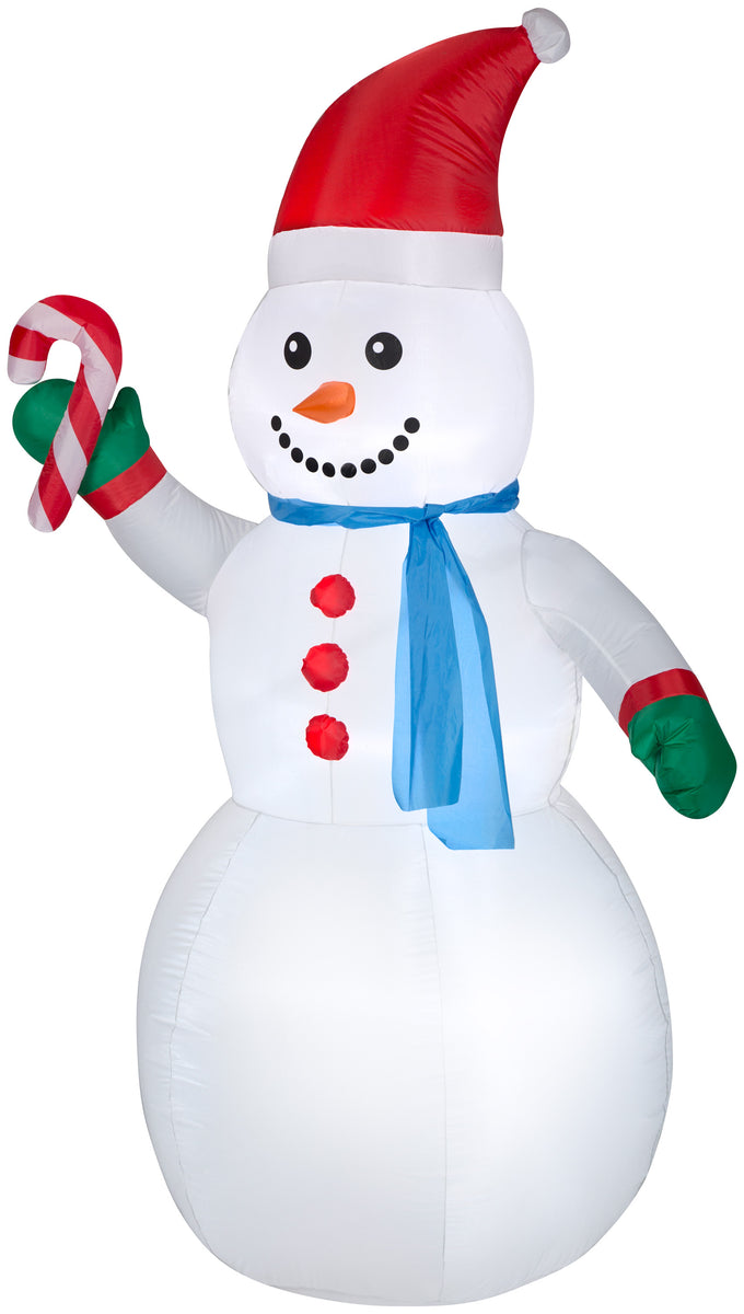 Gemmy Christmas Airblown Inflatable Snowman OPP, 7 ft Tall, White