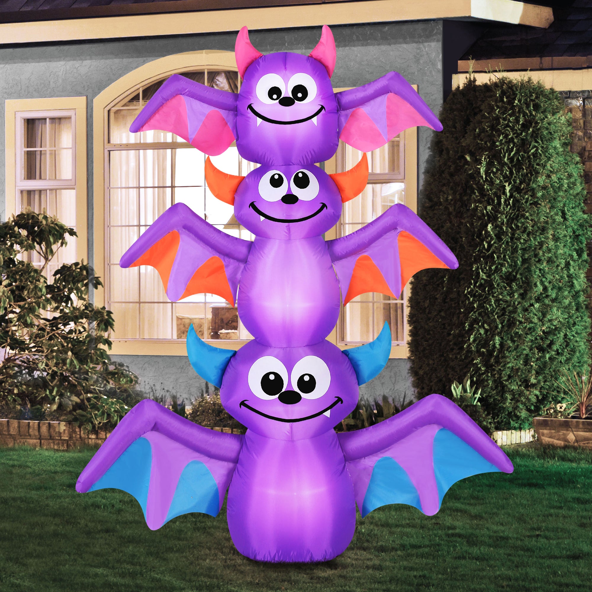 Occasions AIRFLOWZ INFLATABLE BAT STACK  6FT, 6 ft Tall, Purple