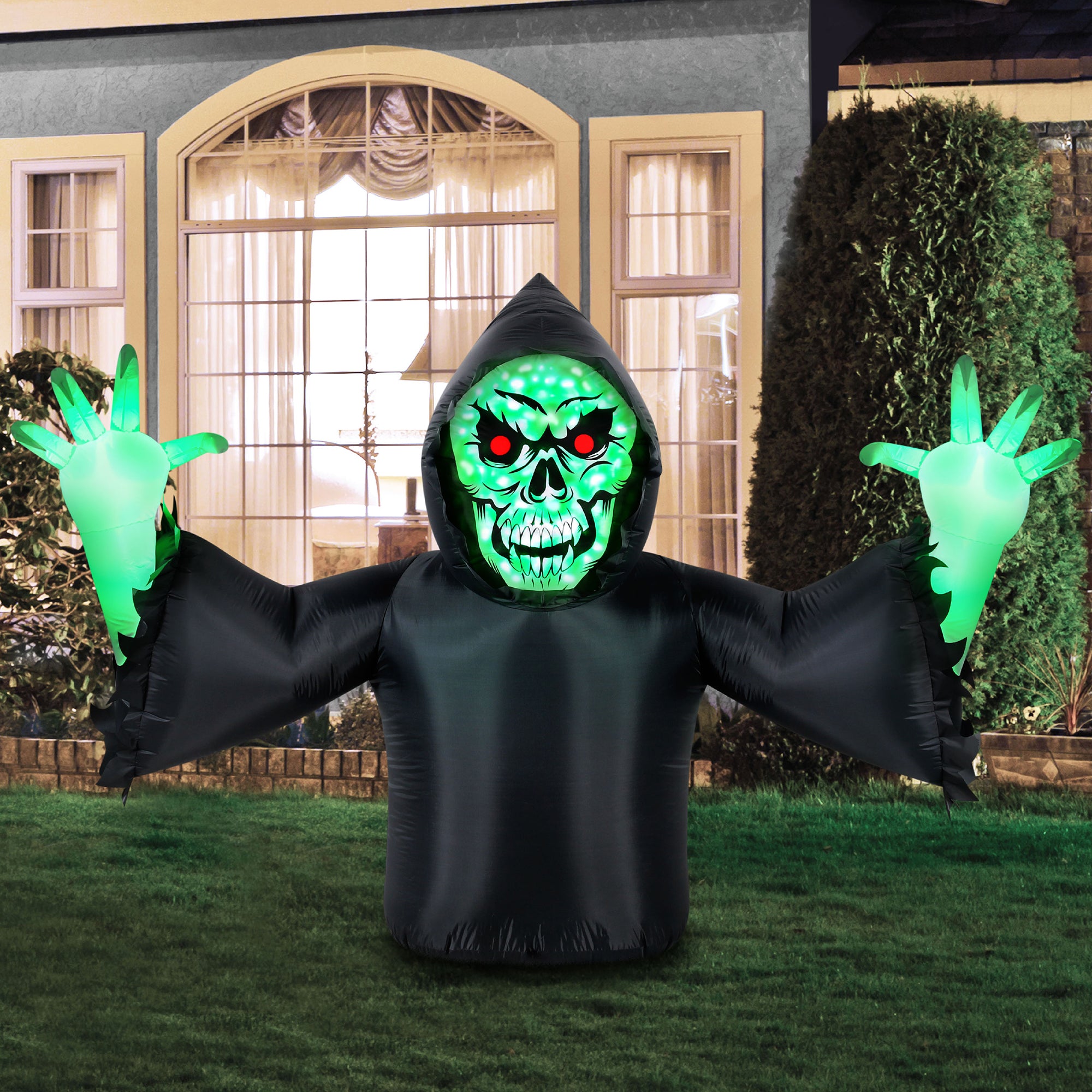 Occasions AIRFLOWZ INFLATABLE GROUND BREAKER REAPER  7FT, Tall, White