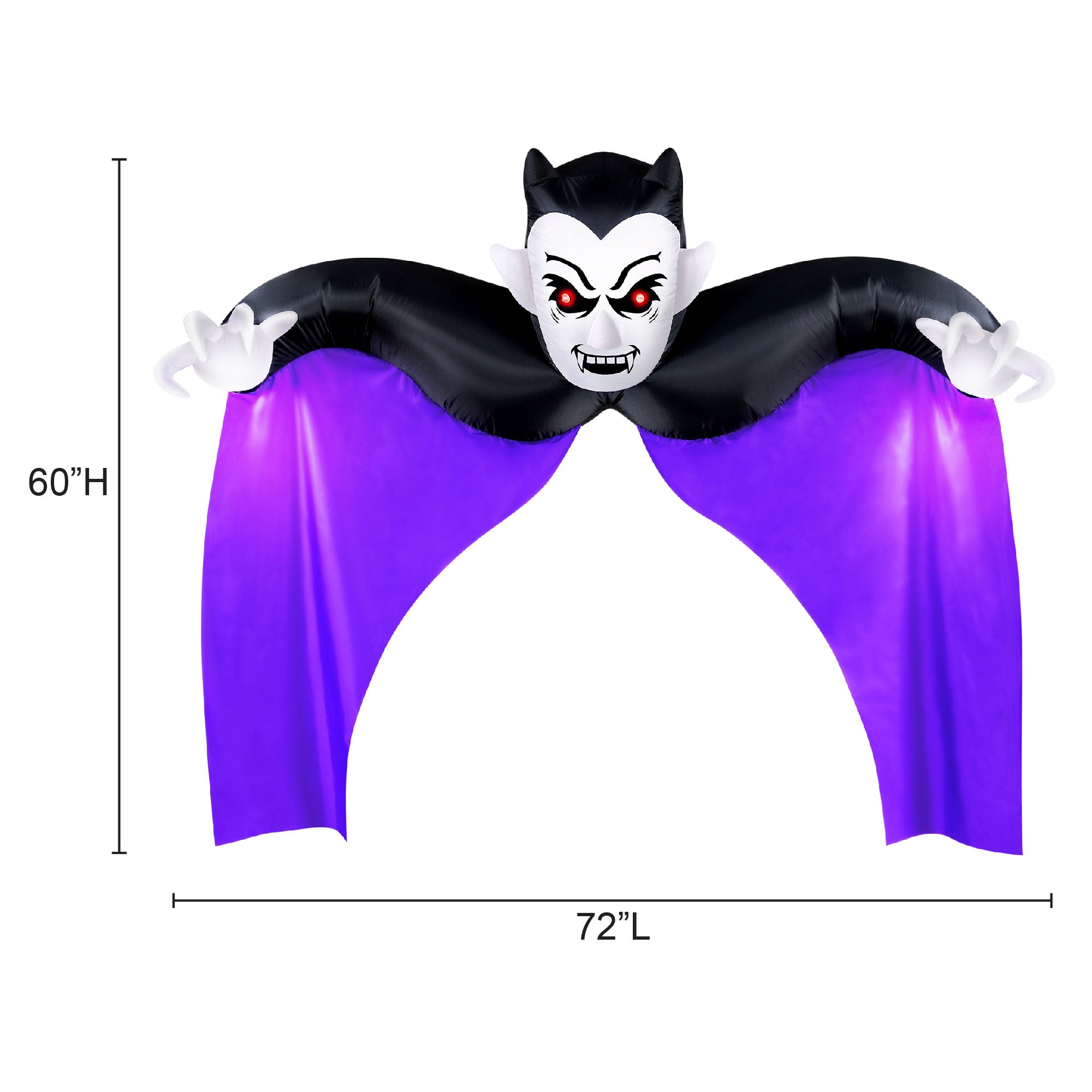 Occasions AIRFLOWZ INFLATABLE HANGING VAMPIRE  6FT, 5 ft Tall, Purple