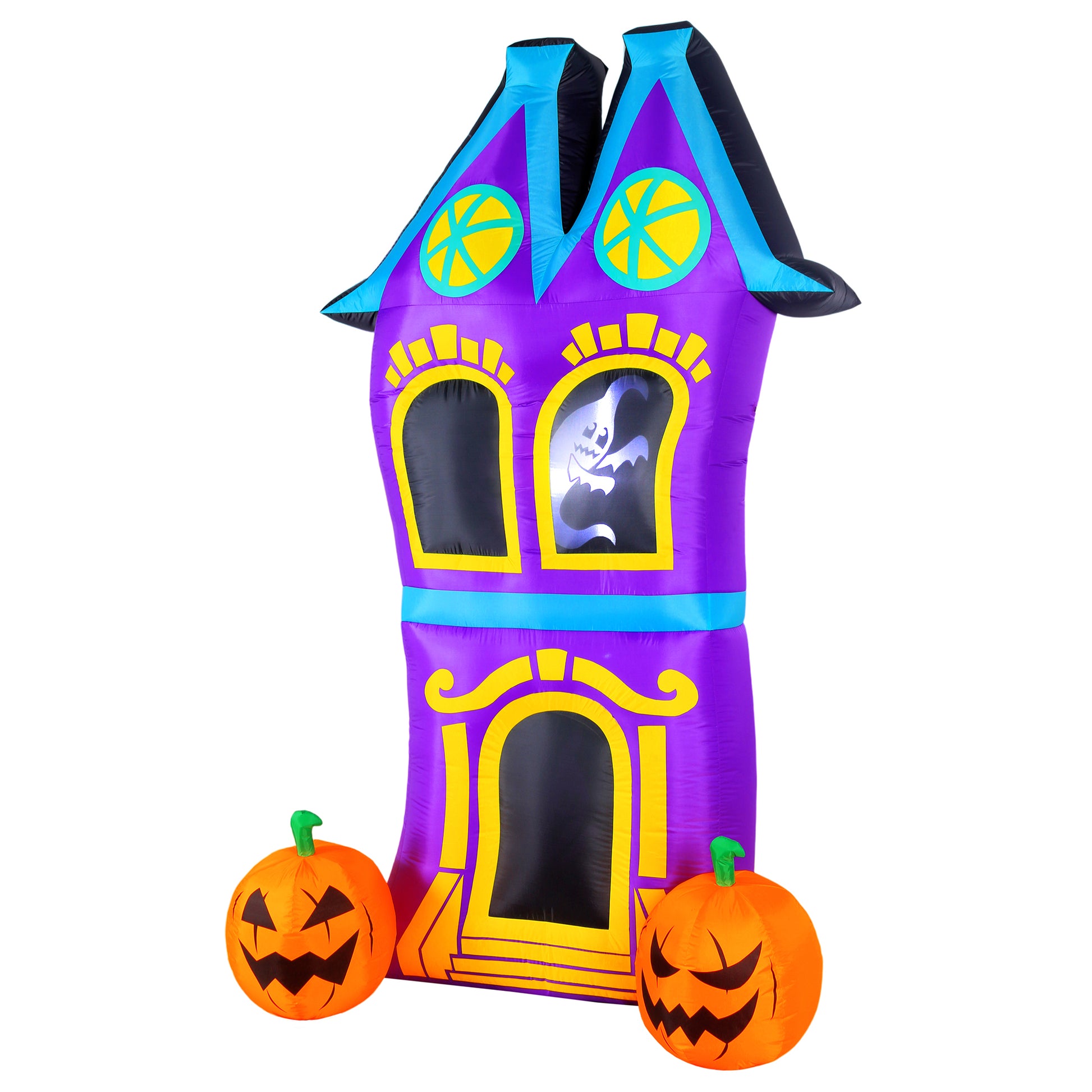 Occasions AIRFLOWZ INFLATABLE HAUNTED HOUSE 8FTWITH PROJECTION SILHOUETTE, 8 ft Tall image 4