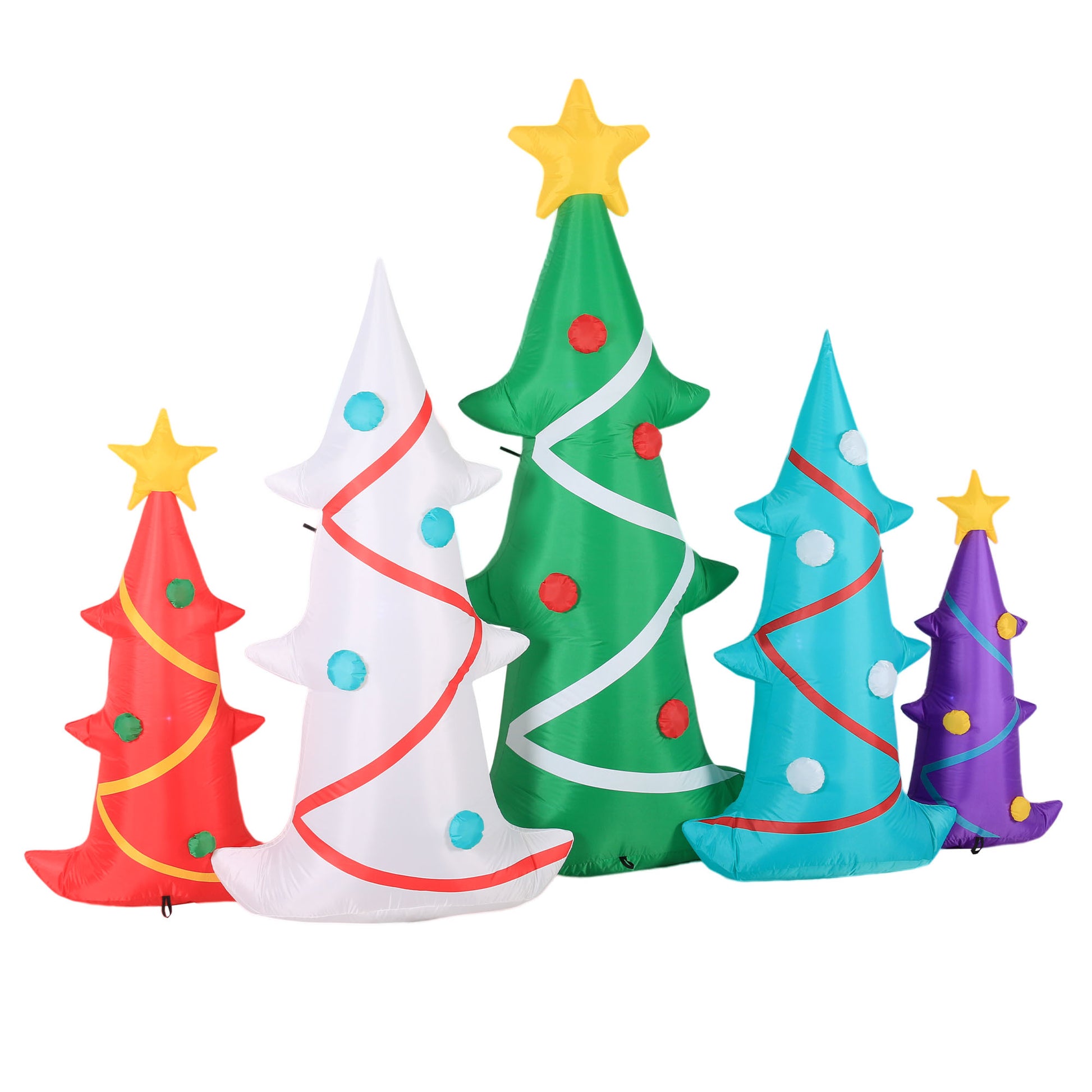 Occasions AIRFLOWZ INFLATABLE COLORFUL CHRISTMAS TREES  9FT, 6 ft Tall, Red image 3