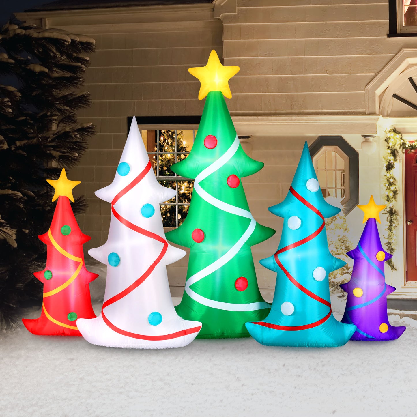 Occasions AIRFLOWZ INFLATABLE COLORFUL CHRISTMAS TREES  9FT, 6 ft Tall, Red lifestyle