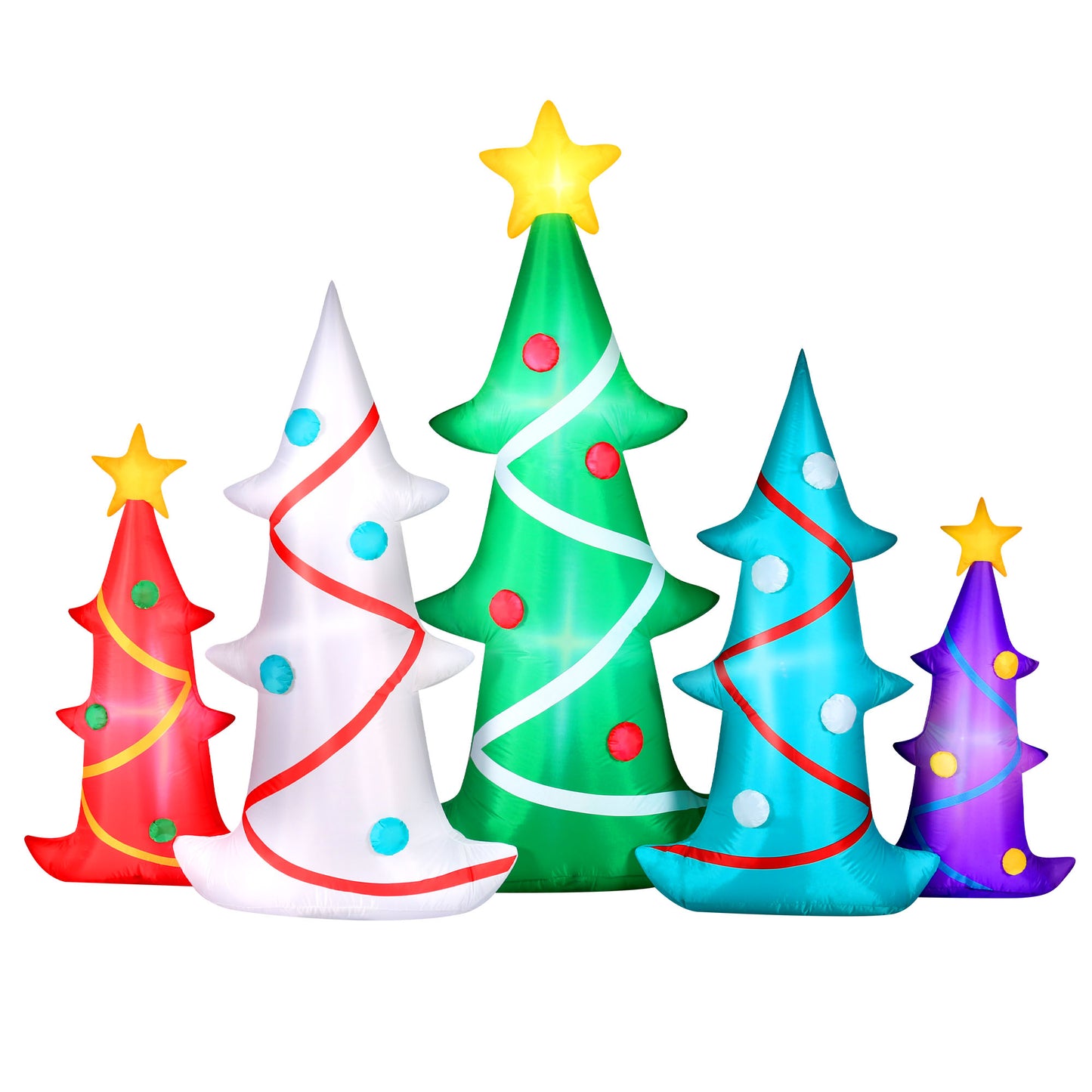 Occasions AIRFLOWZ INFLATABLE COLORFUL CHRISTMAS TREES  9FT, 6 ft Tall, Red