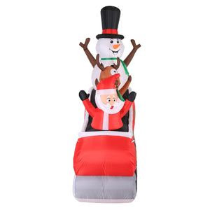 Occasions AIRFLOWZ INFLATABLE SANTA SLEIGH RIDE  8FT, 8 ft Tall, Red