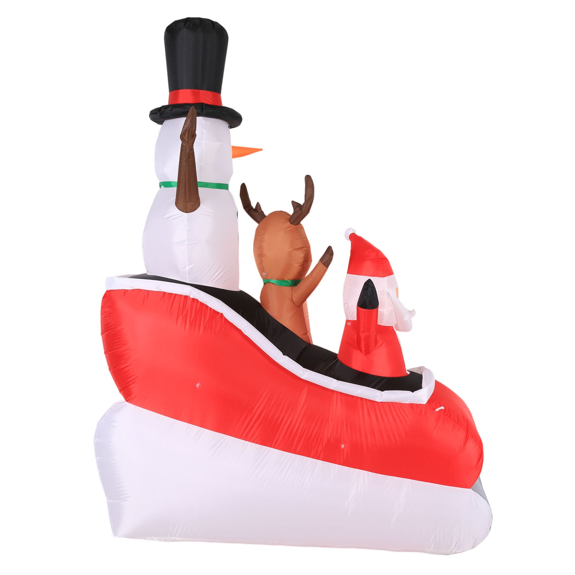 Occasions AIRFLOWZ INFLATABLE SANTA SLEIGH RIDE  8FT, 8 ft Tall, Red