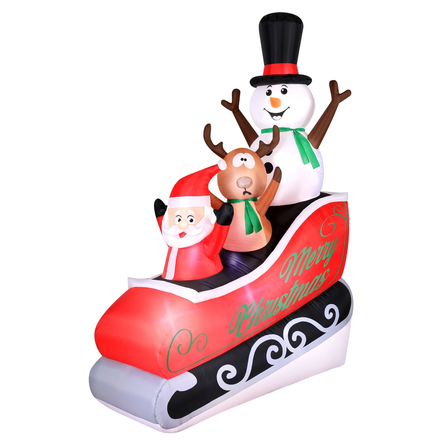 8-Ft Santa Sleigh Ride Christmas Inflatable