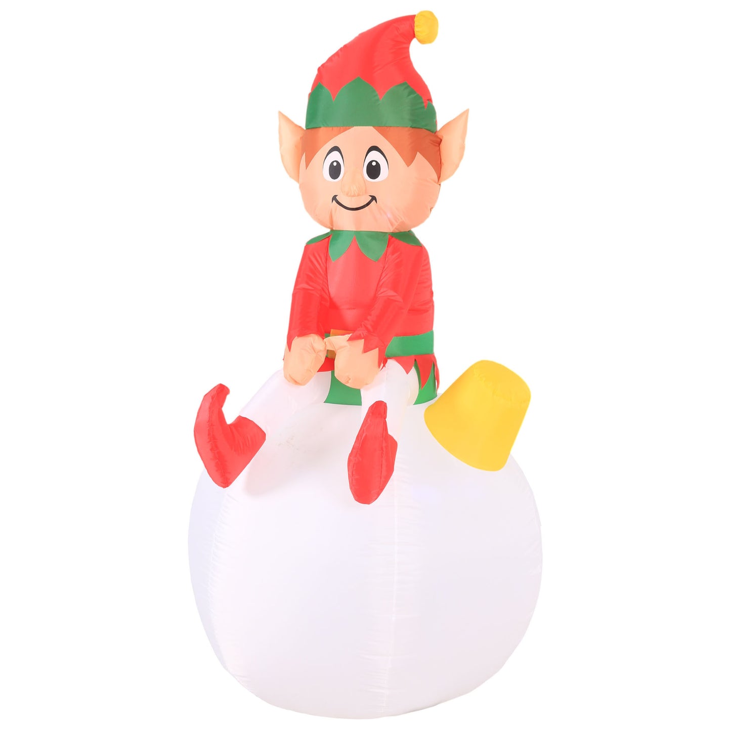 Occasions AIRFLOWZ INFLATABLE ELF ON ORNAMENT 5FT WITH SWIRLING LIGHTS, 5 ft Tall image 4