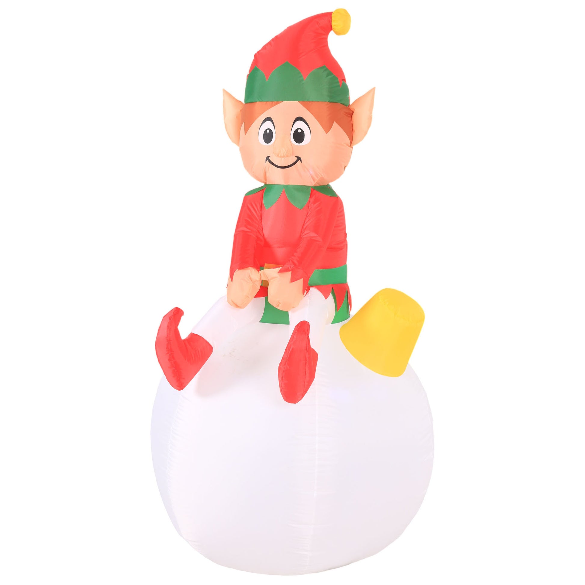 Occasions AIRFLOWZ INFLATABLE ELF ON ORNAMENT 5FT WITH SWIRLING LIGHTS, 5 ft Tall image 4