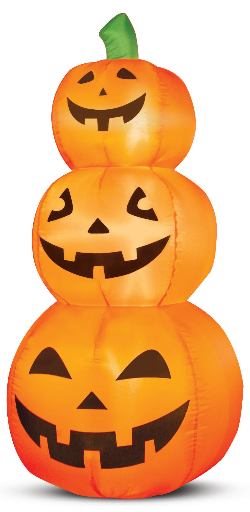 4' Airblown Pumpkin Stack Halloween Inflatable