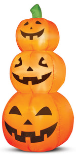 Load image into Gallery viewer, 4&#39; Airblown Pumpkin Stack Halloween Inflatable
