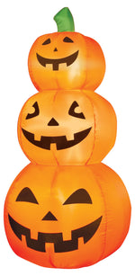 Load image into Gallery viewer, 4&#39; Airblown Pumpkin Stack Halloween Inflatable
