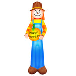 Load image into Gallery viewer, Occasions Airflowz Inflatable Harvest Scarecrow Holding Pumpkin, 2 ft Tall, Multicolored
