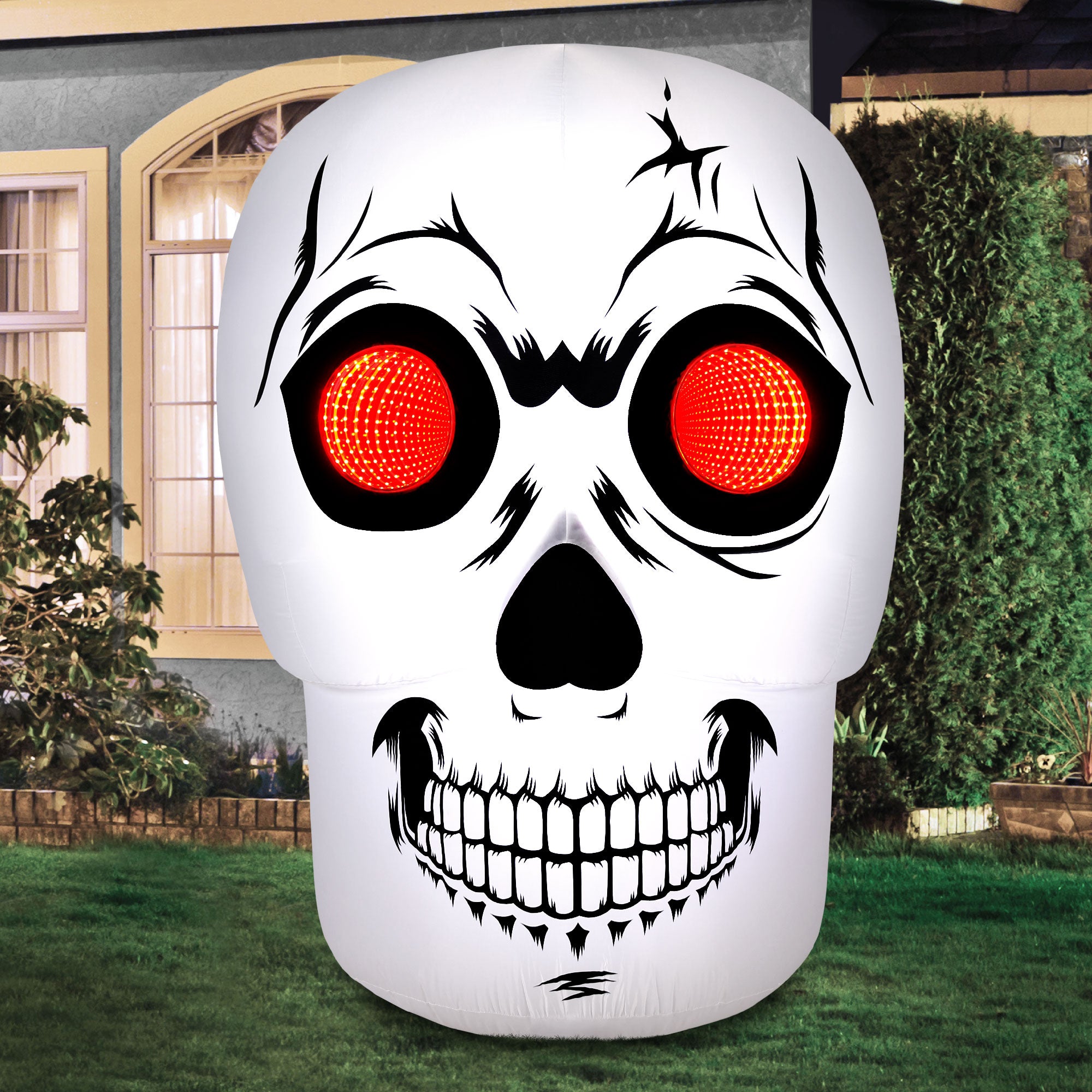 Occasions Airflowz Inflatable Infinity Mirror Skull,  Tall, Multicolored