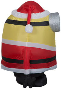 Gemmy Christmas Airblown Inflatable Inflatable Minion Otto in Santa Suit, 3 ft Tall, yellow