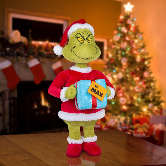 Grinch Holiday Greeter Grinch w/Present OPP Dr.Seuss, Multi