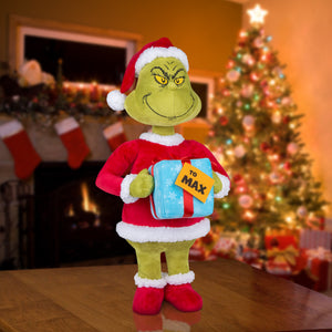Grinch Holiday Greeter Grinch w/Present OPP Dr.Seuss, Multi