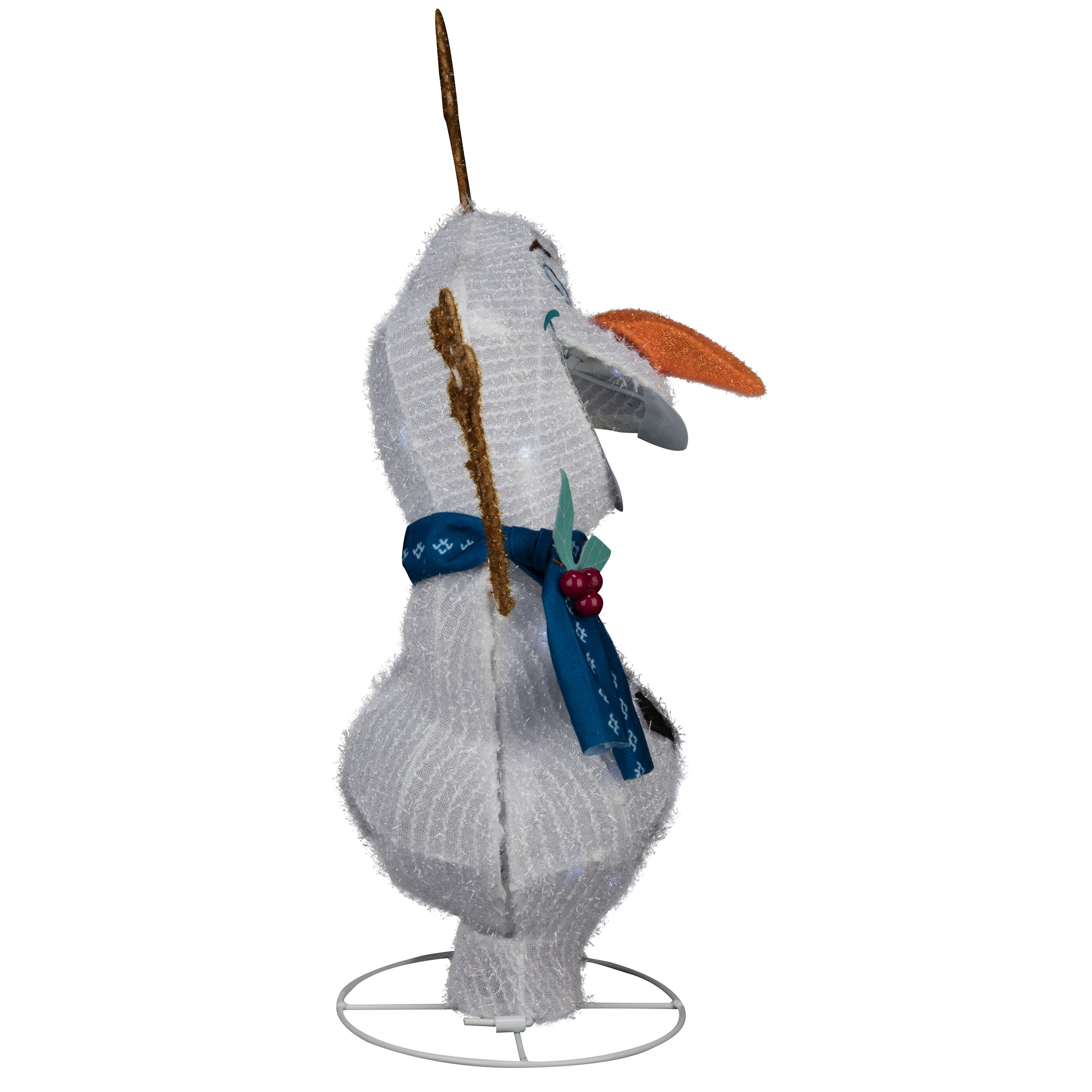 Gemmy Holiday Shimmering Magic Tinsel Yard Sculpture Olaf 20" Disney (Cool White), White