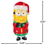 Load image into Gallery viewer, Gemmy Holiday Tinsel Yard Sculpture Minion Kevin in Santa Hat 28&quot; Universal, Multicolored
