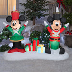 Load image into Gallery viewer, Gemmy Airblown Inflatable Inflatable Mickey Mouse and Minnie Mouse as Toy Soldiers, 4.5 ft Tall
