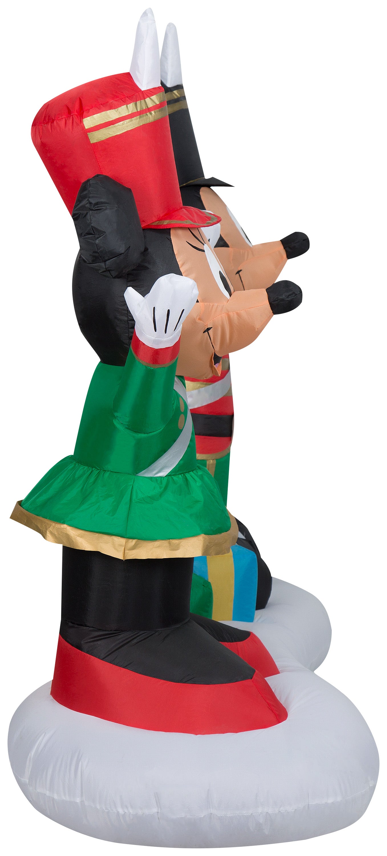 Gemmy Airblown Inflatable Inflatable Mickey Mouse and Minnie Mouse as Toy Soldiers, 4.5 ft Tall