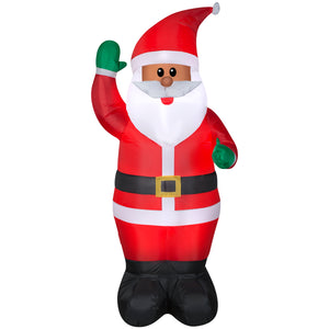 Gemmy Christmas Inflatable Santa, 6.5 ft Tall, Multi