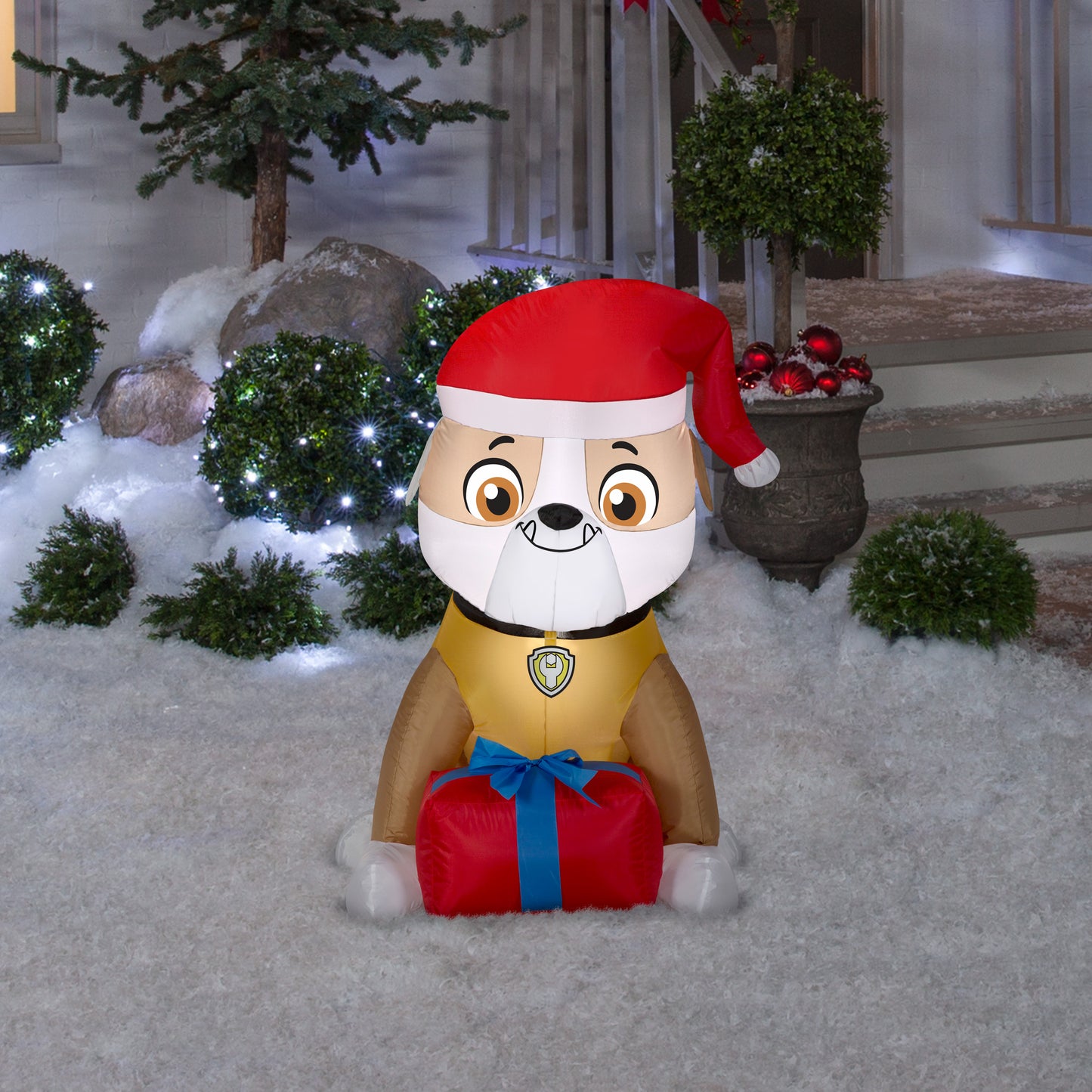 Christmas Inflatable Rubble with Present, 3 ft Tall lifestyle
