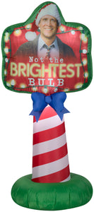 Gemmy 5' Airblown National Lampoon Christmas Vacation Not The Brightest Buld Outdoor Sign Christmas Inflatable
