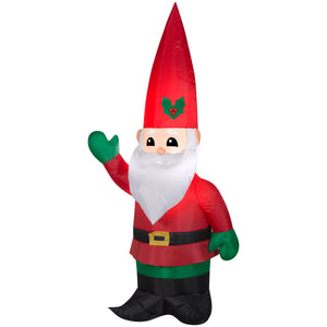 Gemmy Christmas Inflatable Santa Gnome, 4 ft Tall, Multi