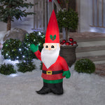 Load image into Gallery viewer, Gemmy Christmas Inflatable Santa Gnome, 4 ft Tall, Multi
