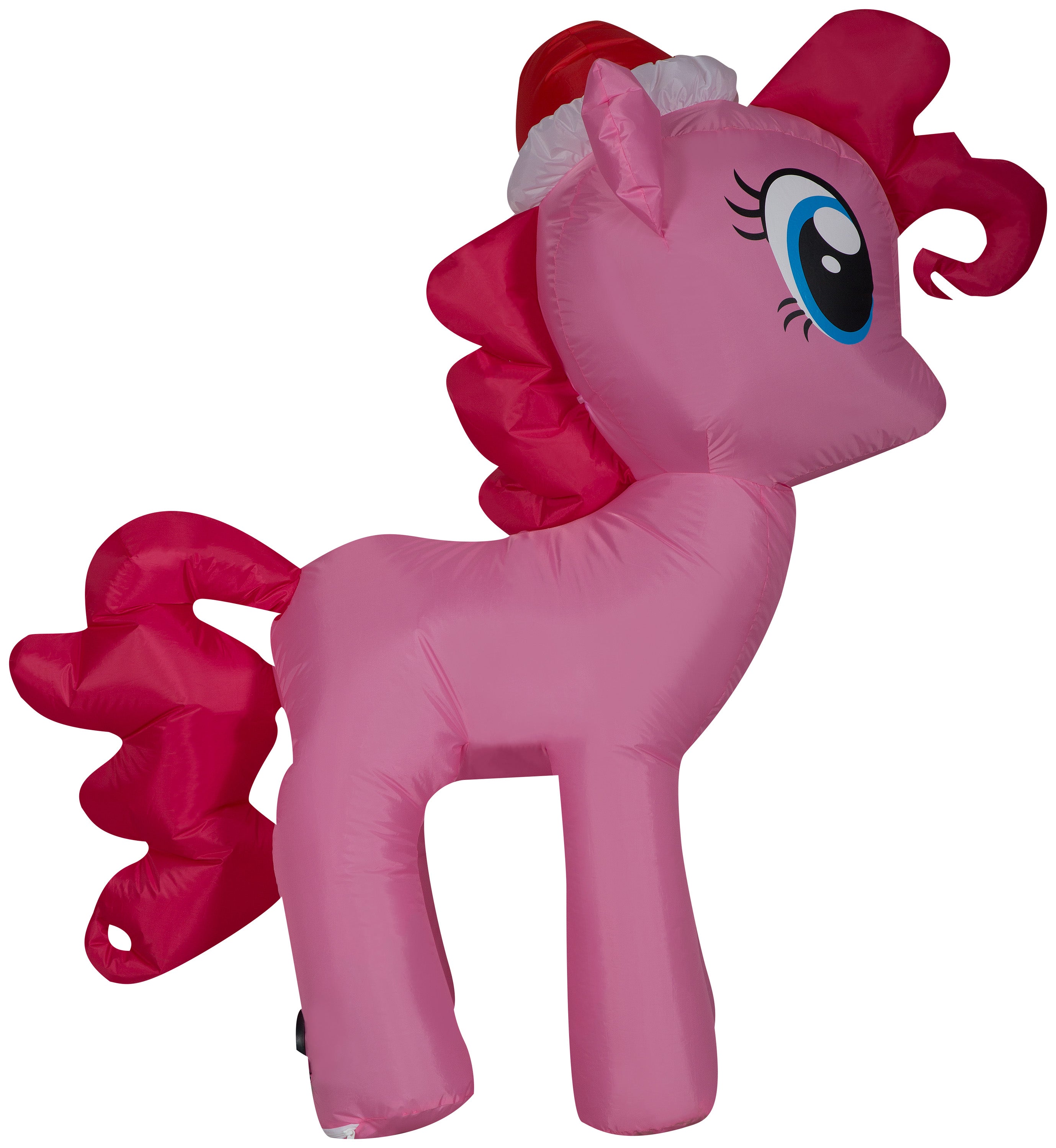 Gemmy Christmas Airblown Inflatable Inflatable Pinkie Pie with Santa Hat, 4 ft Tall, pink