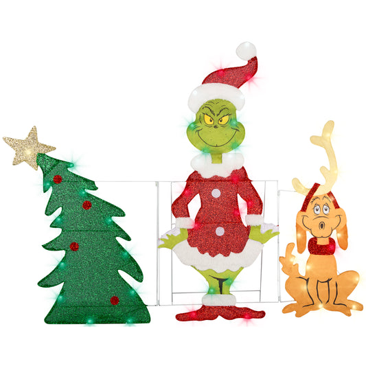 Flat-Tastics Grinch and Max Lighted Christmas Yard Décor