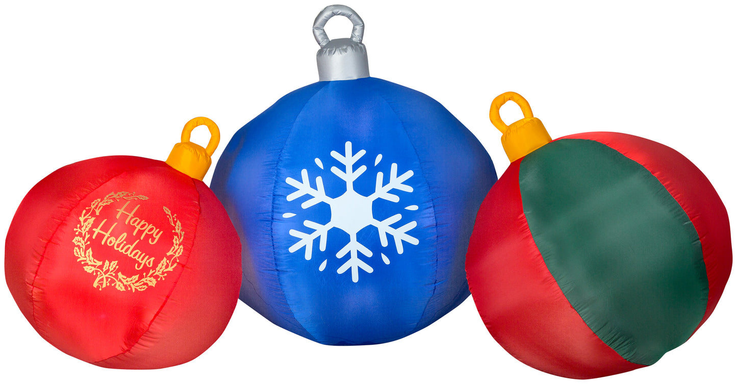 4' Round Ornament Scene Christmas Inflatable