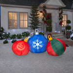 Load image into Gallery viewer, 4&#39; Airblown Round Ornament Scene Christmas Inflatable
