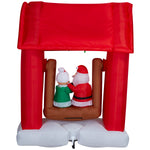 Load image into Gallery viewer, Gemmy Animated Christmas Inflatable Mr. and Mrs. Claus on Swing, 7 ft Tall, Multi
