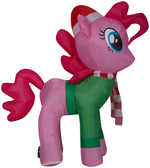 Load image into Gallery viewer, Gemmy Christmas Airblown Inflatable Inflatable Pinkie Pie with Santa Hat and Green Sweater
