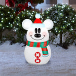 Load image into Gallery viewer, Disney Lighted Blow Mold Outdoor Decor Stylized Mickey Mouse Snowman 24&quot; Disney, Multi
