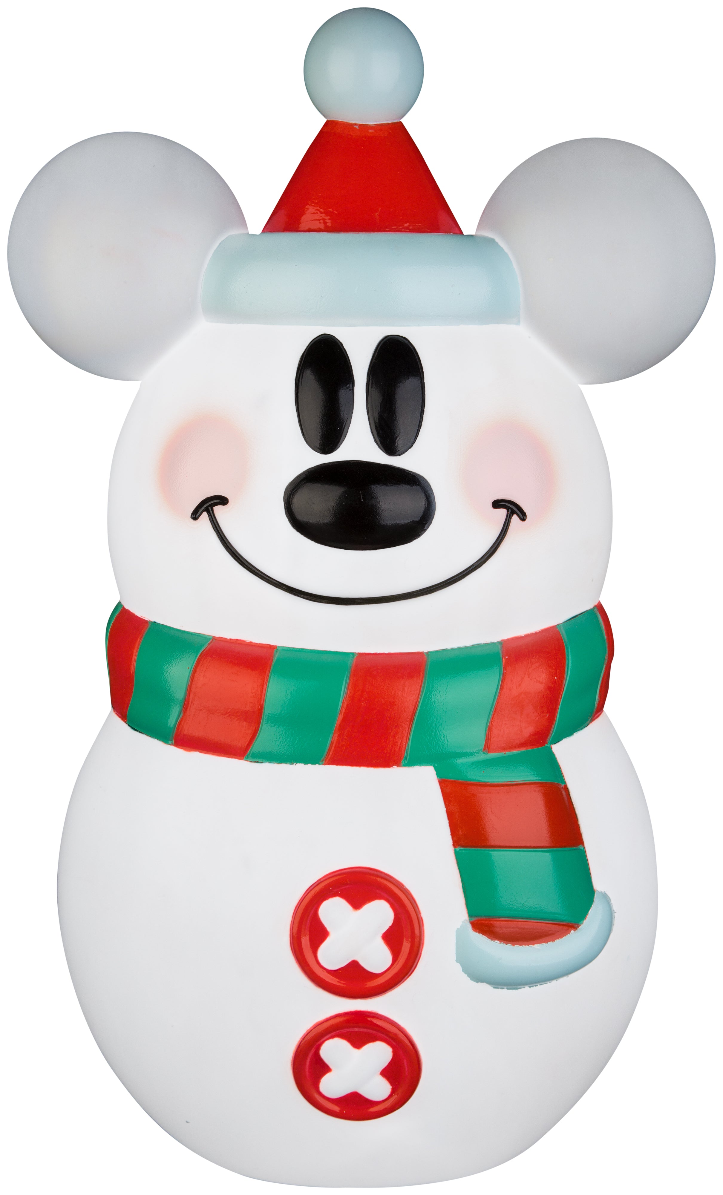 Disney Lighted Blow Mold Outdoor Decor Stylized Mickey Mouse Snowman 24" Disney, Multi