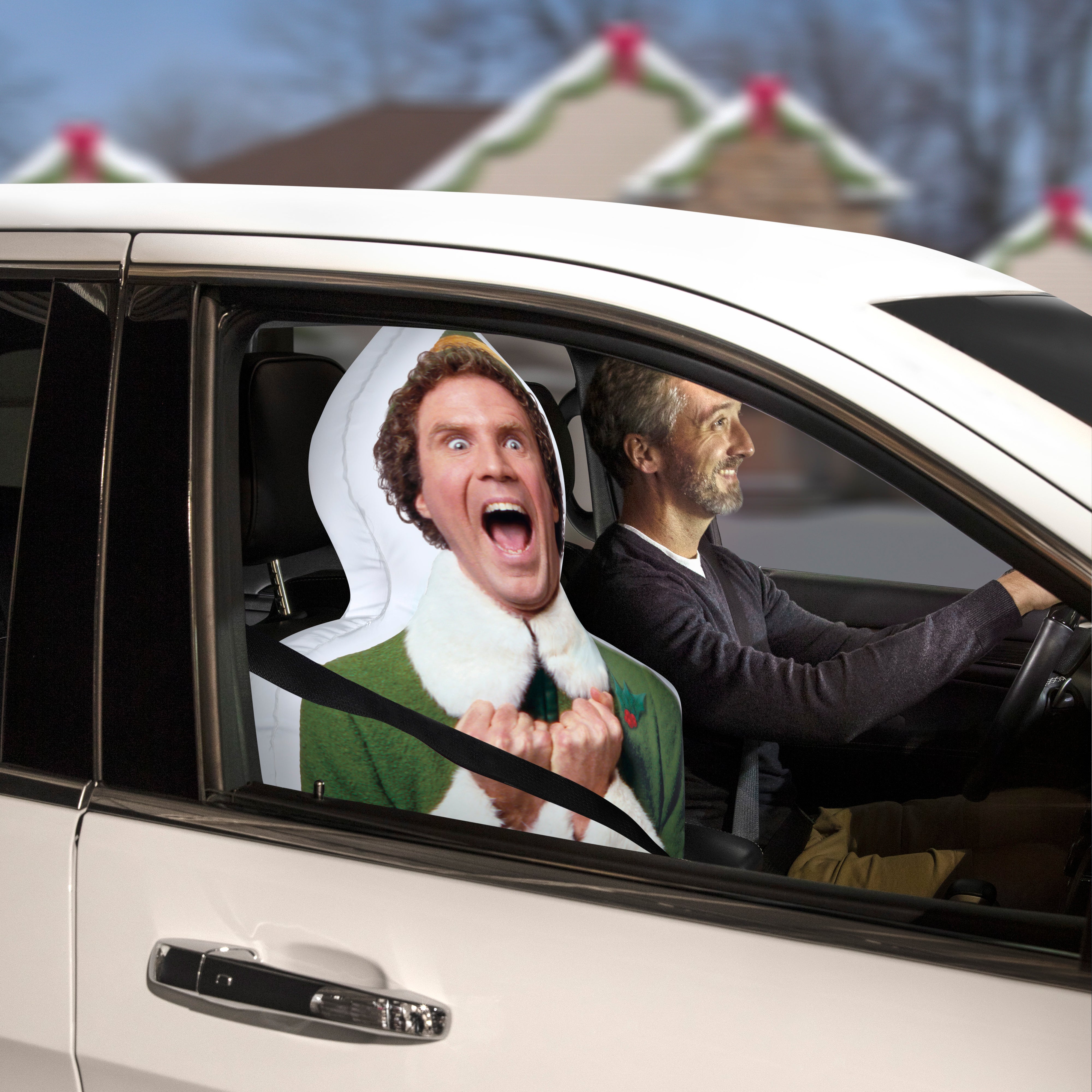 Gemmy Car Buddy Christmas Airblown Inflatable Photorealistic the Elf WB, 2.5 ft Tall, Green