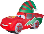 Load image into Gallery viewer, Gemmy Christmas Airblown Inflatable McQueen w/Stocking Cap S LG Disney, 3.5 ft Tall, red
