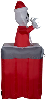 Load image into Gallery viewer, Gemmy Animated Christmas Airblown Inflatable Inflatable Jack Skellington in Chimney, 5.5 ft Tall
